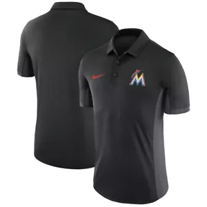Herren Nike schwarz Miami Marlins Performance Franchise Dri-Fit Polo - Bild 1 von 1