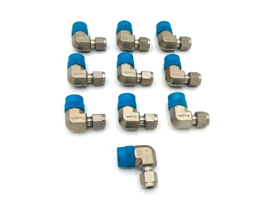 NEW!! LOT OF 10! Swagelok SS-400-2-6 Stainless 1/4 in. Tube OD x 3/8 in. MNPT - Image 1 of 1