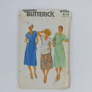 Butterick Quick 6156 Sewing Pattern Misses Top Skirt Size 12 - Picture 1 of 8