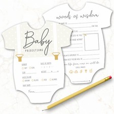10 x Baby Shower Games Prediction & Advice Cards New Mum To Be ~ Boy Girl