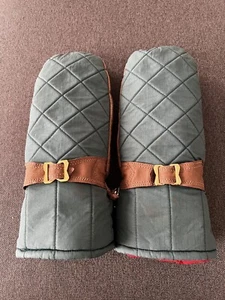 Moffola Guanti Sci Captain Piuma Pelle Verde Marrone Taglia M Vintage - Foto 1 di 9