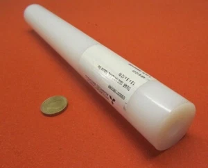 UHMW White Round Tube 1.50" OD Oversized x .500" ID Undersized x 12" Length - Picture 1 of 11