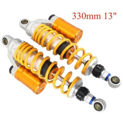 Amortiguador de suspensión trasera de alta resistencia 2X 330 mm 13" para Honda Suzuki Kawasaki Foto 1 de 4