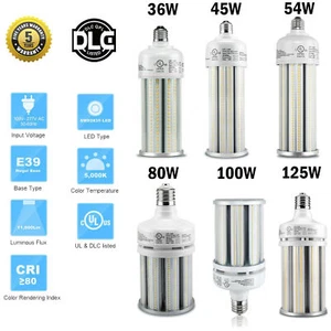 27W 36W 45W 54W 80W 100W 125W LED Corn Cob Bulb Light Garage Ceiling E39 Base UL - Picture 1 of 21