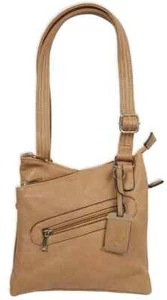 Bulldog Umhängetasche mit Holster - hellbraunes Leder - Bild 1 von 1