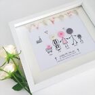 Button Family Frame / Christening Gift / Button People / Handmade /Family Button