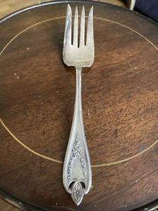 Serving Fork 1847 Rogers Bros Triple Plated “Old Colony”Large No Mono - Picture 1 of 6