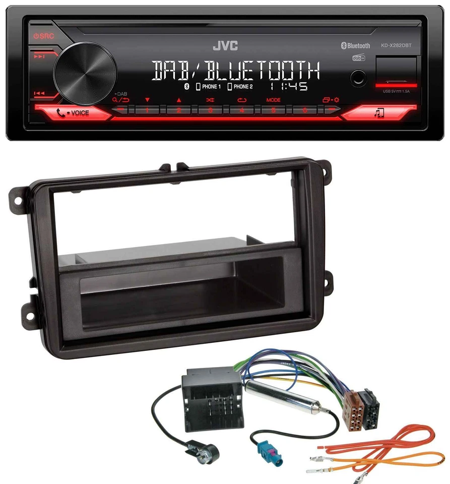 JVC Bluetooth USB DAB MP3 Autoradio für VW Transporter T5 T6 Caravelle Multivan - Bild 1 von 4