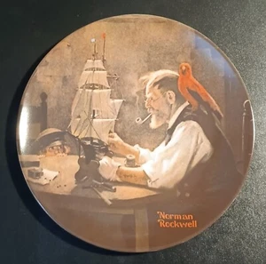 VINTAGE Norman Rockwell "The Ship Builder" Knowles Collectible Plate 1980 - Picture 1 of 2