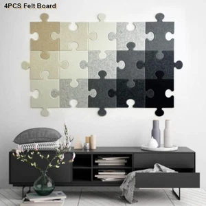 4 PCS Felt Bulletin Pin Memo Board for Home Office Wall Sticker Decor Background - Picture 1 of 17