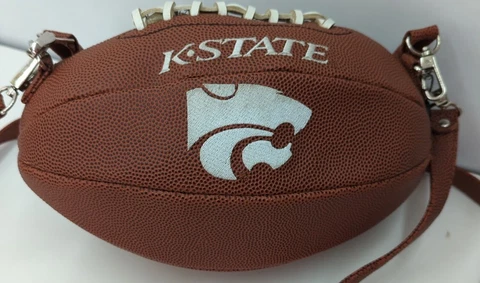 K State purse women's football  This Is Actual Football Size free returns Cover