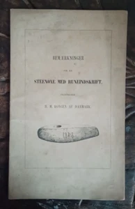 Remarks On A Stone Axe With Rune Inscription RUNE INSCRIPTION Denmark 60B - Picture 1 of 3