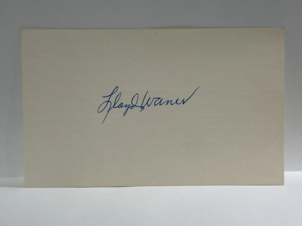 Lloyd Waner AUTOGRAPHED  signed  3x5 INDEX CARD - Image 1 of 1