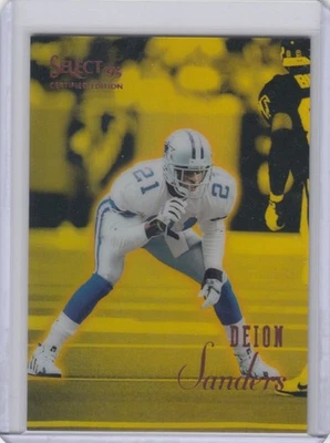 1995 Select Certified Deion Sanders #78 Dallas Cowboys espejo dorado paralelo Foto 1 de 2