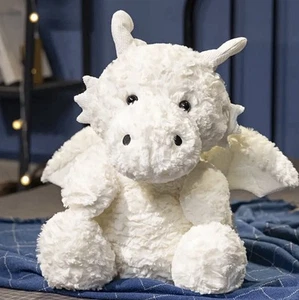 Soft White Flying Dragon Stuffed Animal, Cute 8 Inch Plush Toy For Kids - Picture 1 of 1