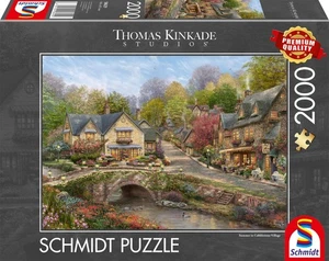 NEW Schmidt Jigsaw Puzzle 2000 Pieces 14+ Ages Summer Cobblestone Village - Picture 1 of 2