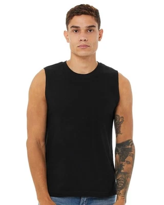 Bella + Canvas Unisex Jersey Muscle Tank Top 3483 100% Combed & Ringspun Cotton - Image 1 of 4