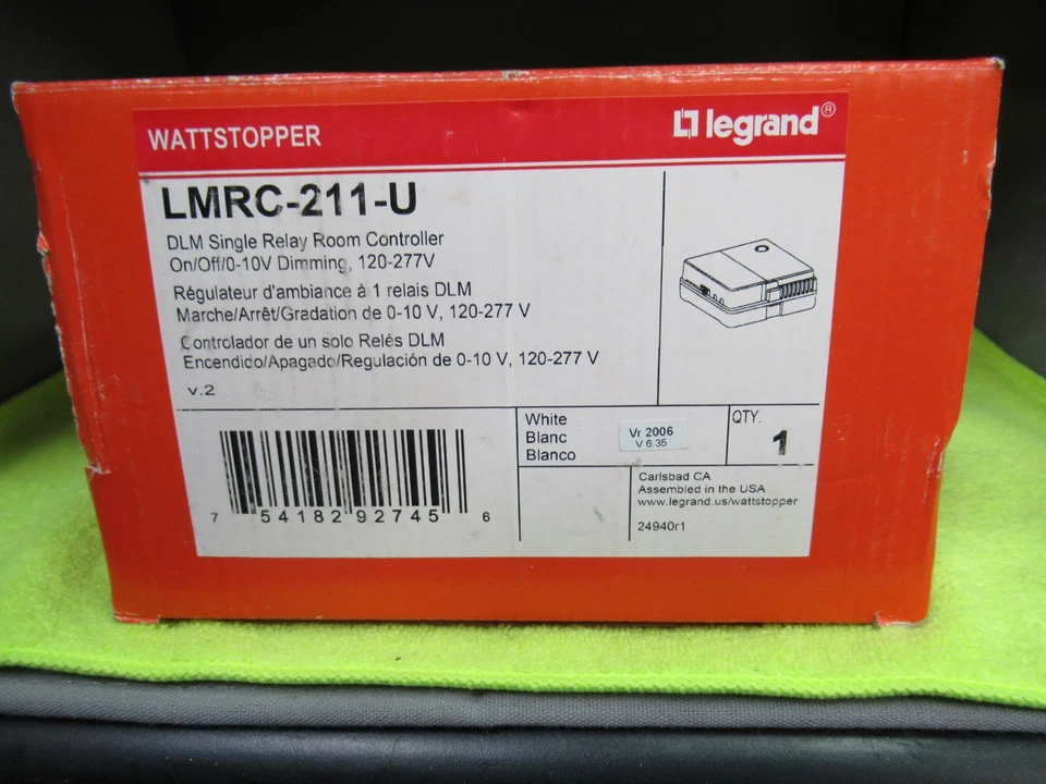 Legrand Wattstopper LMRC-211 Single Relay 0-10 Dimming 120-277 Volts