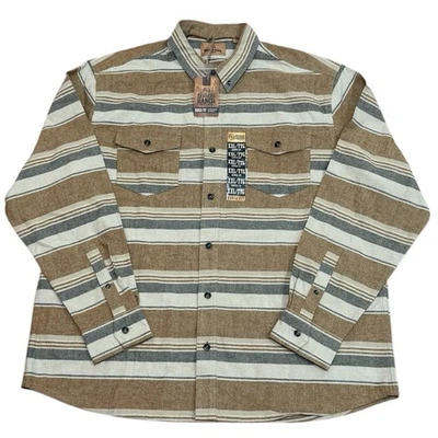 New RedHead Ranch Men’s Tully Creek Blanket Flannel Long-Sleeve Shirt XXL Khaki - Image 1 of 4