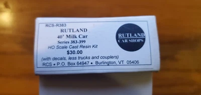 Rutland Car Shops RCS-R383 40' MILK CAR #383-399 kit w Free ship! - Image 1 of 4