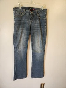 Pantalones de mezclilla tórridos tiro medio bootcut bordado diseño bolsillo 12 - Imagen 1 de 11