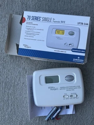 White-Rodgers 1F78-144 Single Stage Non-Programmable Thermostat Comes As Shown - Image 1 of 4