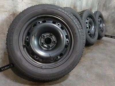 Skoda Fabia 2 5J Stahlfelgen Winterreifen 185/60 R 15 Semperit 89% - Bild 1 von 4