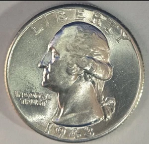 1943-D Washington Quarter - Super Gem Brilliant Uncirculated Lustrous - Picture 1 of 4