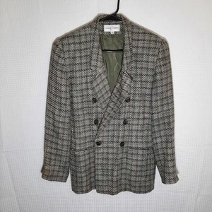 Vintage Casual Corner Women’s 8 Double Breasted Blazer Jacket USA Rayon Brown - Picture 1 of 7