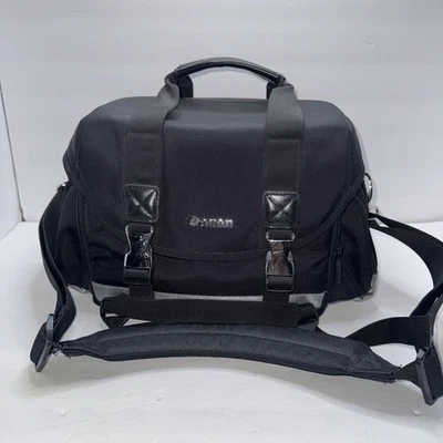 Canon DSLR Camera Bag Black Carry Shoulder Case Padded Adjustable Dividers Strap - Image 1 of 4