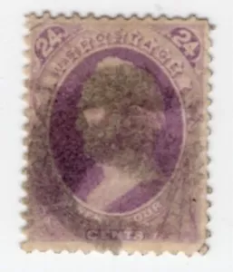 US 1871 24 Cents Purple SC 153 Neat Perf Used - Picture 1 of 2