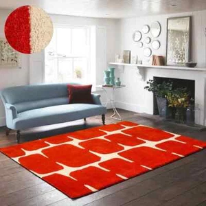 Alfombra de lana abstracta de miel acolchada a mano alfombras hechas a mano para sala de estar moderna - Imagen 1 de 4