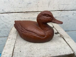 Vintage Red Mill Hand Carved Wooden Small Mallard Duck - Picture 1 of 5