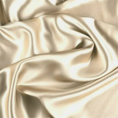 CHARMEUSE SOLID FABRIC SHINY BRIDAL SATIN DRESSES WEDDING SEWING 60"BY THE YARD  - Image 1 of 2
