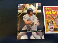 Chuck Knoblauch Minnesota Twins Ballstreet 1991 #17 OVERSIZE RARE Oddball