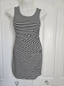 Vestido Market & Spruce blanco y negro a rayas sin mangas para mujer talla grande - Imagen 1 de 7