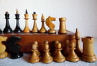 Rosyjskie drewniane szachy Vintage lata 60. Radziecki zestaw Składana deska 40х40 cm #57