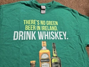 Bushmills Whiskey There's No Green Beer in Ireland Drink Whiskey T-Shirt Größe M - Bild 1 von 4