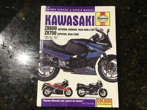 KAWASAKI ZX600 & ZX750 1985 to 1997 SERVICE REPAIR MANUAL BY HAYNES - Picture 1 of 5