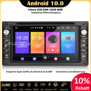 DAB+Android 10.0 Autoradio CarPlay GPS CD OBD Für Toyota Corolla RAV4 Vios Hilux