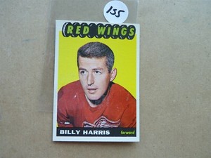 VINTAGE HOCKEY CARD 1965 TOPPS DETROIT RED WINGS BILLY HARRIS   NO155
