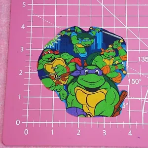 Parches de aplique planchado de tela de tortuga ninja para niños, chaqueta Raphael Michellange - Imagen 1 de 5