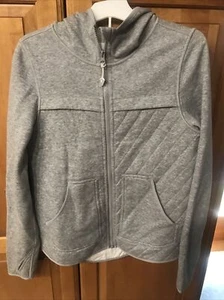 Ivivva Lululemon Girls Size 14 Sweatshirt Gray Hoodie Full Zip Thumb Hole NWOT - Picture 1 of 7