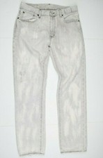 Denim & Supply Ralph Lauren Distressed Gray Cotton Straight Jeans Mens 32x32