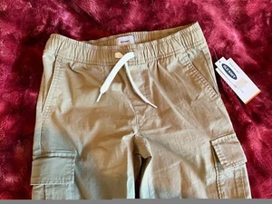 NWT Old Navy Khaki Cotton Drawstring Cargo Pants ~ Size Medium (8) - Picture 1 of 7