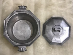 International Silver Co. Octagon Silver Pewter Covered Casserole Dish With Lid - Picture 1 of 9