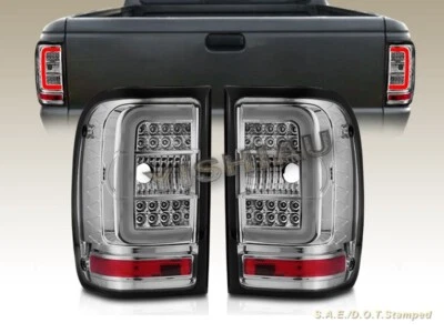 2001-2011 FORD RANGER C-BAR LED TAIL LIGHTS LEFT RIGHT LAMPS ASSEMBLY CHROME - Image 1 of 4