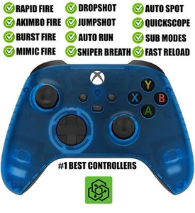 Clear Blue Silent Modz Rapid Fire Modded Controller for Xbox One Series X S - Picture 1 of 1