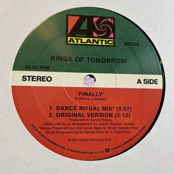 KINGS OF TOMORROW " FINALLY " NEW 12 ** HOUSE CLASSIC ** SANDY RIVERA - Image 1 of 1