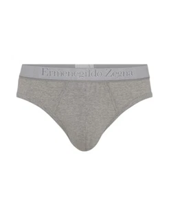 Ermenegildo Zegna Men's Stretch Cotton Midi Briefs (S) W30"-32" in Grey BNWOB - Picture 1 of 4